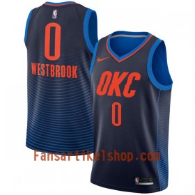 NBA Oklahoma City Thunder Trikot Russell Westbrook 0 Nike 2017-18 marineblau Swingman - Herren